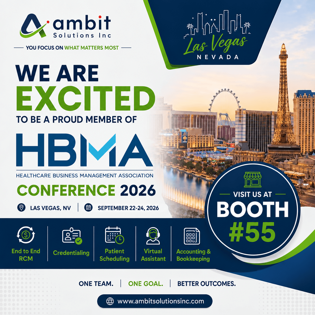 Ambit Solutions Inc at HBMA Conference 2026, Las Vegas, Booth 55, September 21–24